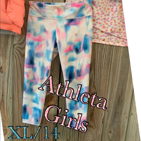 Athleta Other - New Athleta Girls Printed Pastel Capri Size 14